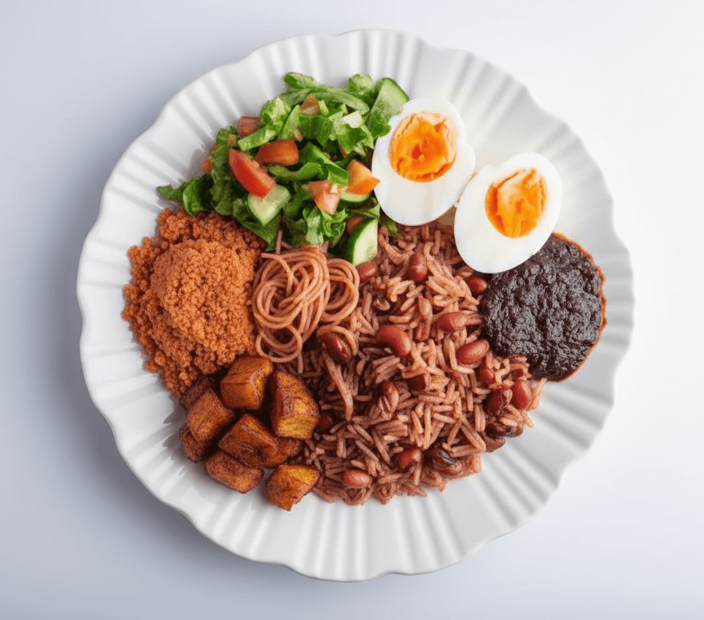 Waakye — traditional Ghanaian rice and beans dish